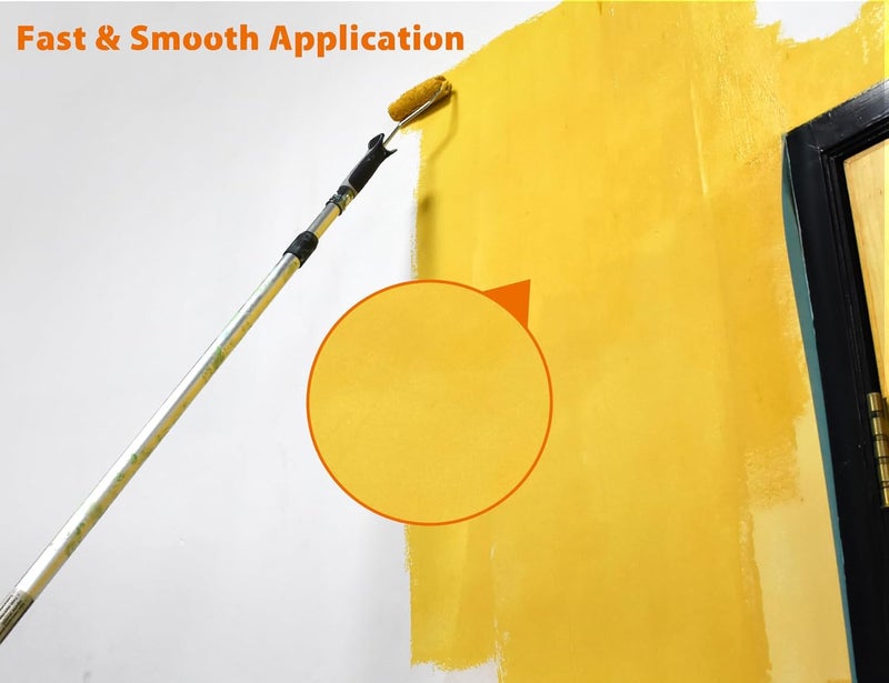 Rolling Dog 4 Inch Paint Roller - 4" Microfiber Jumbo Mini Paint Roller 3/8” Nap,Paint Tray with Disposable Liners - Image 3